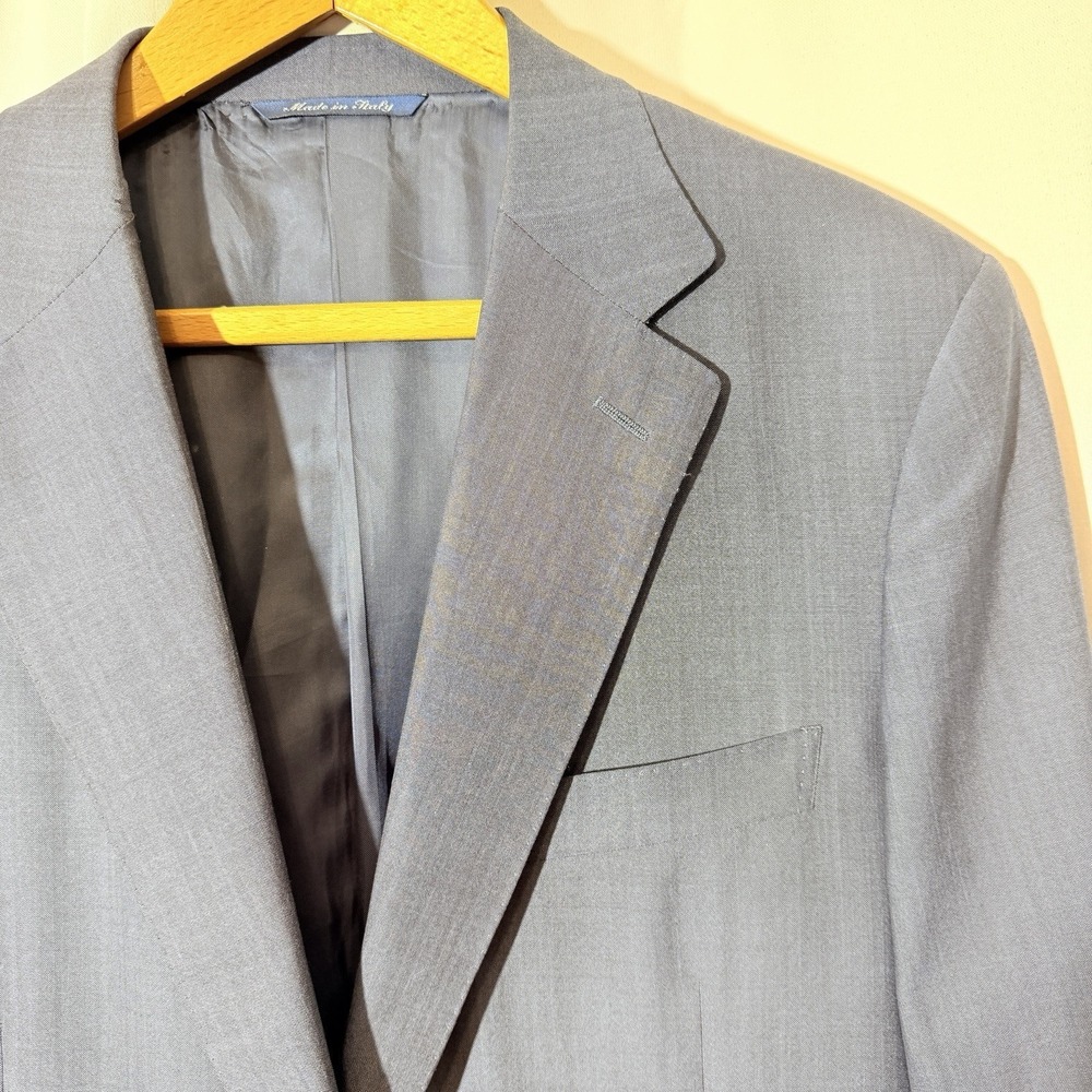 Canali Super 140's Men's Blazer Suit Wool Made In Italy 35R US Blue